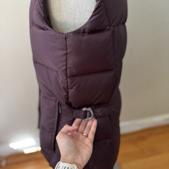 Eddie Bauer Women’s Premium Goose Down Puffer Vest Winter Cabin Cottage Brown M - Picture 6 of 16